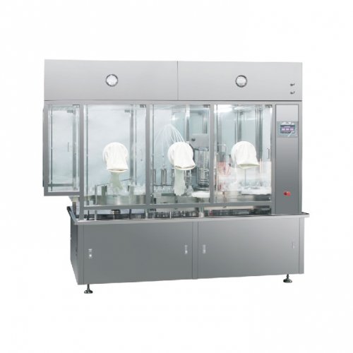 Filling and stoppering machine