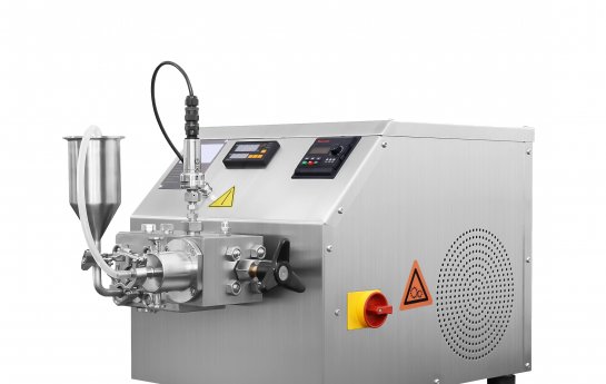 Ultra high pressure emulsion homogenizer - polystyrene-divinylbenzene microspheres